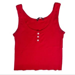 Brandy Melville Red Crop Top